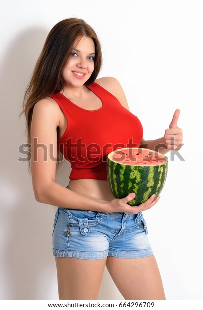 Woman Smashes Watermelon With Breast