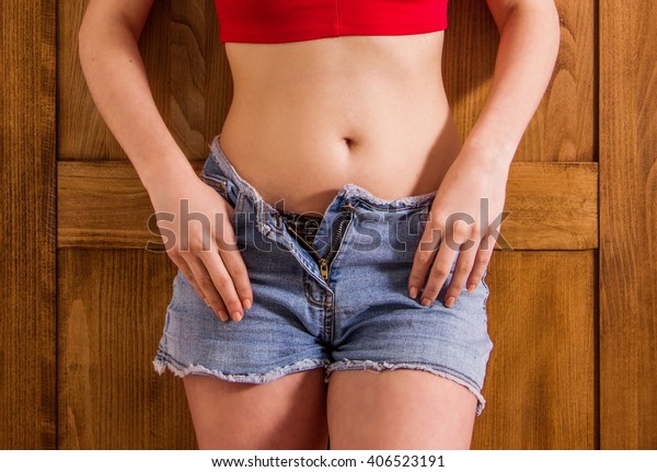 sexy girl short jeans
