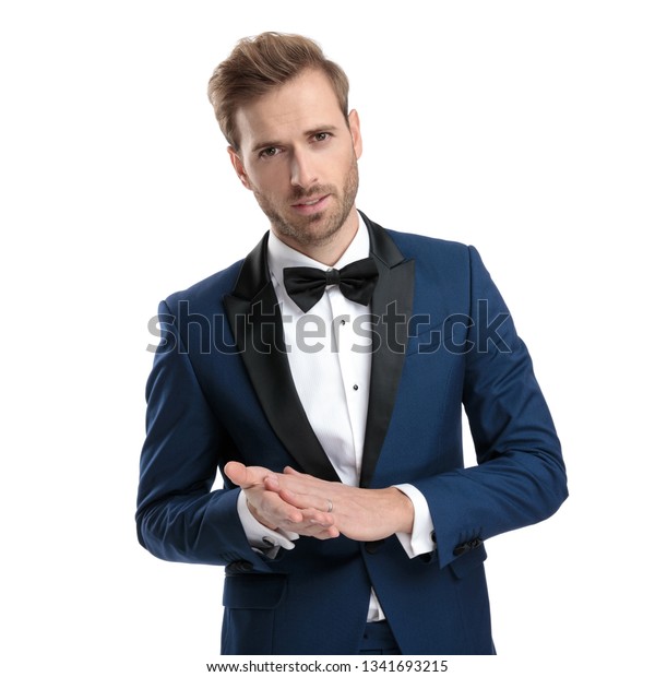 Sexy Guy Tuxedo Rubbing His Hands Stock Photo 1341693215 | Shutterstock