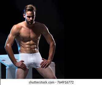 Bald gay hot male underwear photo
