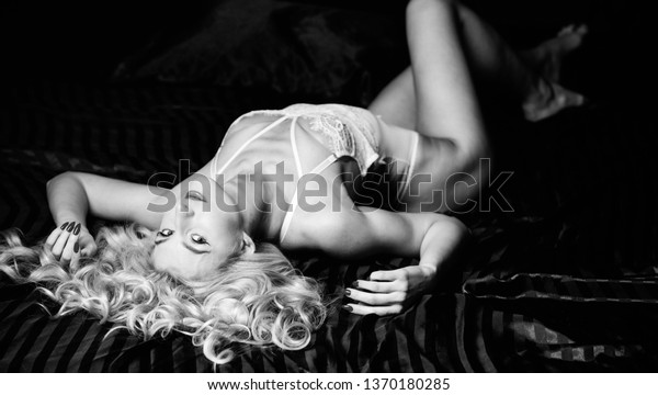 Curly blonde makeout sensual