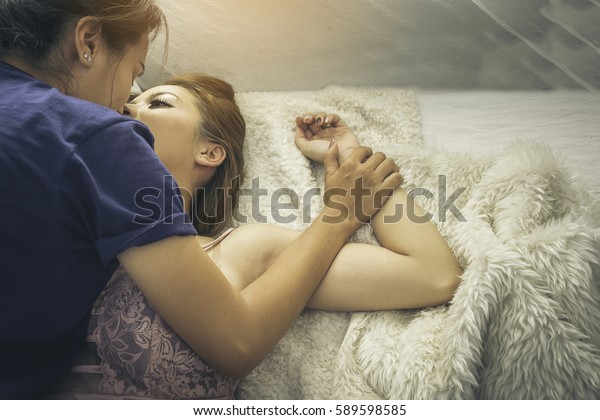 Lesbian School Girl Bed