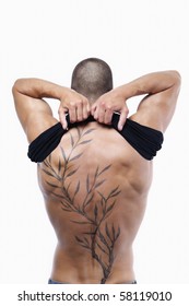 Sexy Male's Back With Tattoo