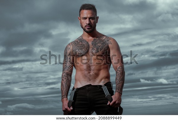 Sexy Man Naked Torso Strong Muscular Stock Photo Shutterstock