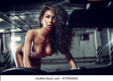 Sexy Model On Car