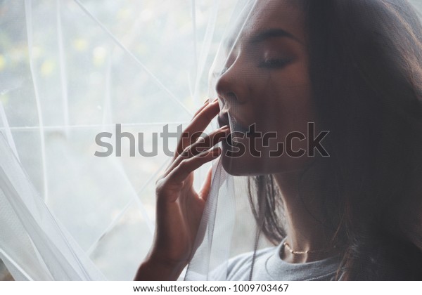 Sexy Models Curtains Bedroom Stock Photo (Edit Now) 1009703467