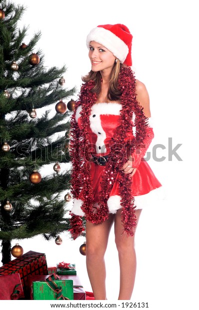 Sexy Ms Santa Claus By Christmas Stock Photo Edit Now 1926131