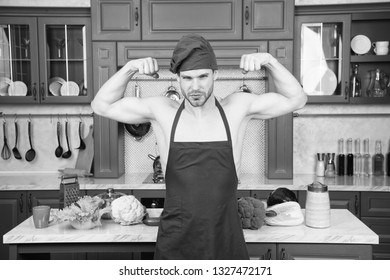 Sexy Muscular Chef Front Kitchen Attractive库存照片 Shutterstock