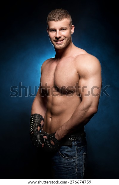 Sexy Naked Man Posing Studio Stock Photo Edit Now