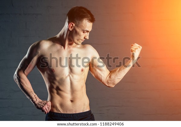 Sexy Naked Man Without Clothes Demonstrates Stock Photo Shutterstock