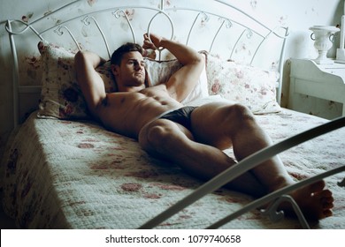 Naked Muscle Men On Bed