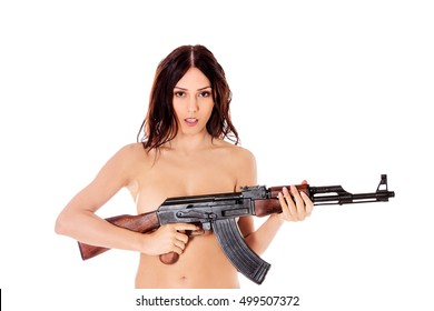 Girls Nude Holding Guns