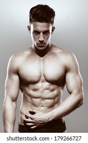 Sexy Portrait Very Muscular Shirtless Male Stock Photo Shutterstock