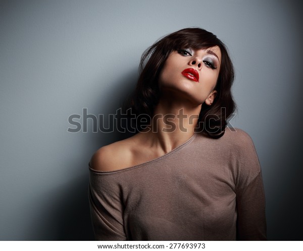 Sexy Posing Beautiful Model Short Hair Stock Image Download Now