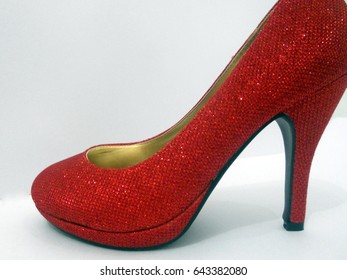 Sexy Red Glitter Stiletto High Heel Shoes