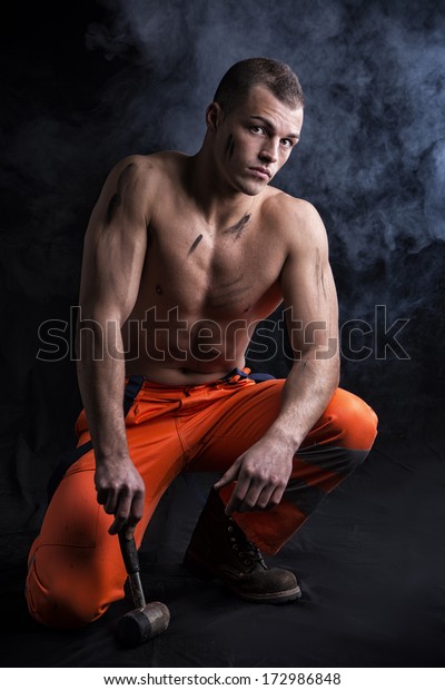 Shirtless Construction Workers Stock Photos, Pictures 