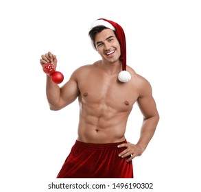 Sexy Shirtless Santa Claus Christmas Balls Stock Photo Shutterstock