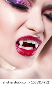 Sexy Vampire Womens Lips Red Lipstick Stock Photo (Edit Now) 1535314952