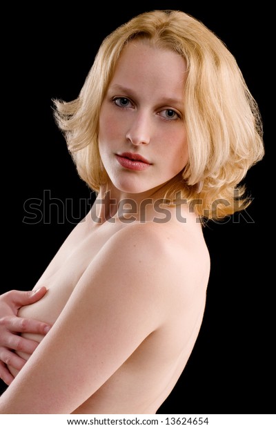 Nude blonde girl