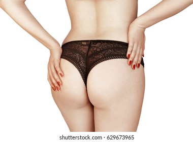 Black lace thongs panties ass-nude gallery