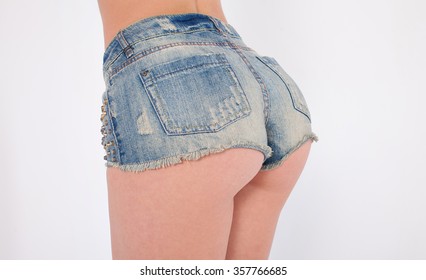 Denim Shorts Ass