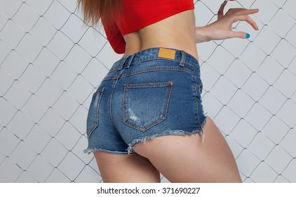 Sexy Woman Body Jeans Shorts Model Stock Photo Shutterstock