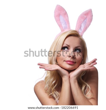Sexy Woman Bunny Ears Playboy Blonde Stock Photo (Edit Now) 182206691 - Shutterstock