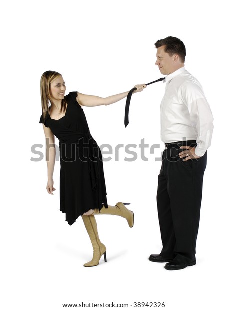 Sexy Woman Leading Man By His Stock Photo Shutterstock