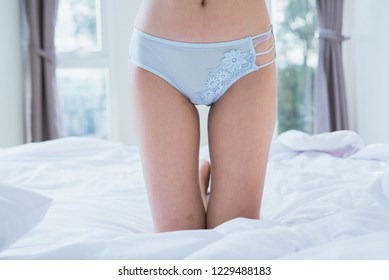 Sexy Woman Nude Blue Underwear On Stock Photo Shutterstock