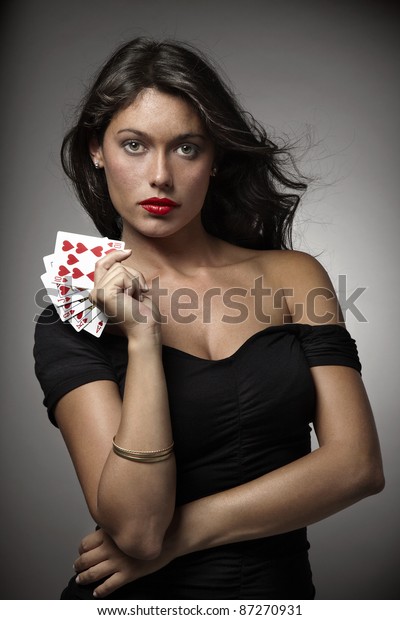 Sexy Woman On Gray Background Stock Photo 87270931 | Shutterstock