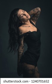 Dark Haired Tattoo Girl Images Stock Photos Vectors Shutterstock