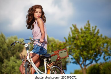 Sex girl on bicycle