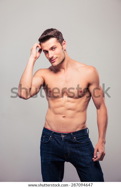 Sexy Young Man Jeans Posing Over Stock Photo 287094647 | Shutterstock