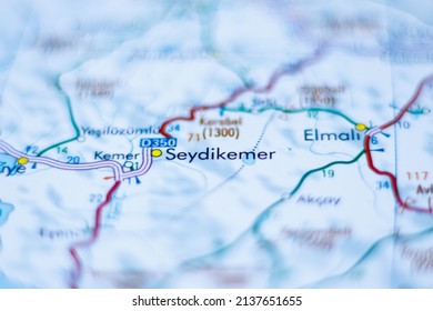 Seydikemer, Turkey on a road map