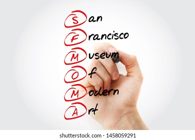 SFMOMA - San Francisco Museum Of Modern Art Acronym With Marker, Concept Background