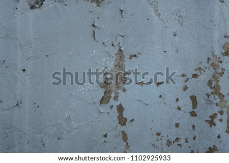 Shabby blue wall texture. background