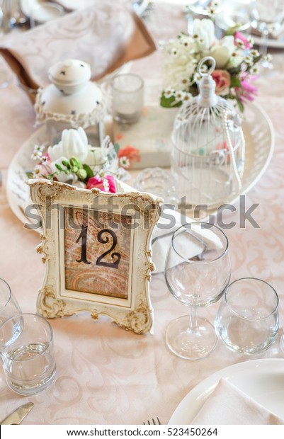 Shabby Chic Decoration Beautiful Vintage Birdcage Stock Photo