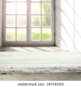 Shabby Chic Table Of White And Window 