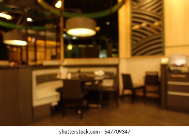 Shabu And BBQ Restaurant Interior Blur Abstract Background