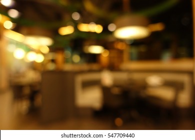 Shabu And BBQ Restaurant Interior Blur Abstract Background