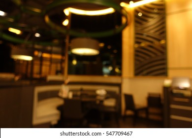 Shabu And BBQ Restaurant Interior Blur Abstract Background