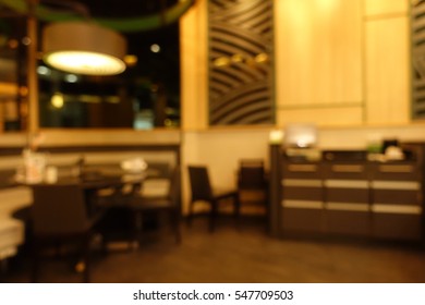 Shabu And BBQ Restaurant Interior Blur Abstract Background