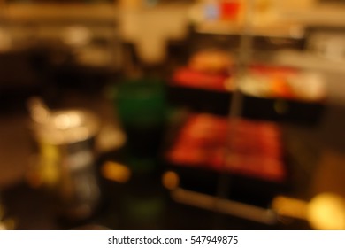 Shabu And BBQ Restaurant Interior Blur Abstract Background