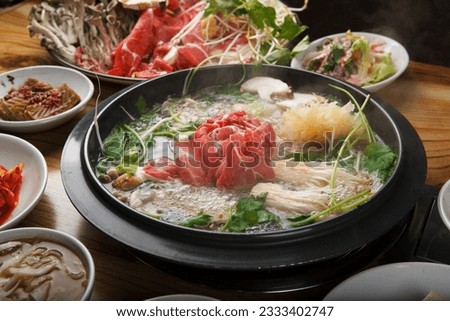 shabushabu sukiyaki hot pot food