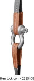 Shackle With Lifting Strap Isolated In White Back