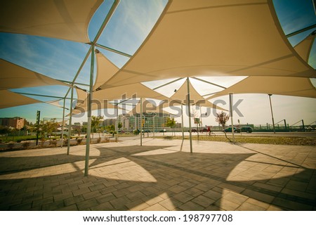 in the shade