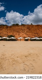 Shades In Vale De Lobo Beach In Algarve, Portugal At Winter Time.