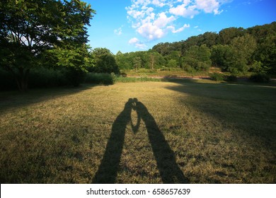 The shadow of a couple in West Virginia