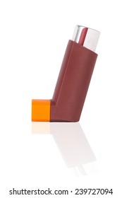 Shadow Effect Of Brown Asthma Inhaler