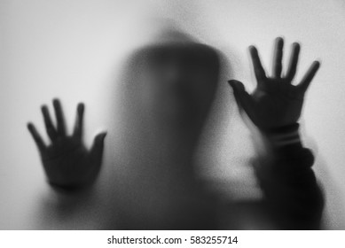 Shadow Horror Man Jacket Hoodhands On Stock Photo 583255702 